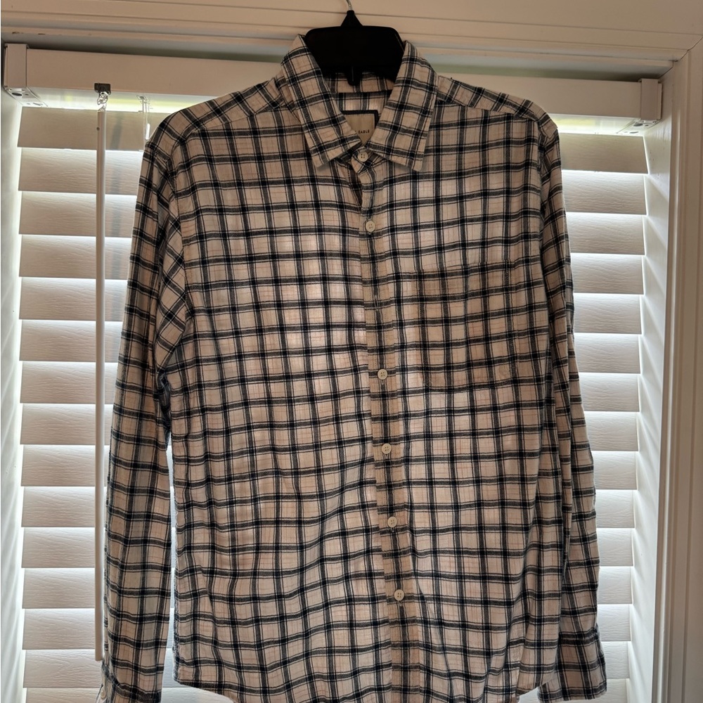 Men's Black and White Checkered Shirt